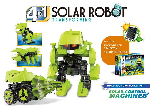 Solar energy quadruple dinosaur robot