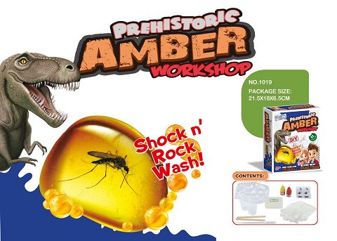 Chemical experiment amber