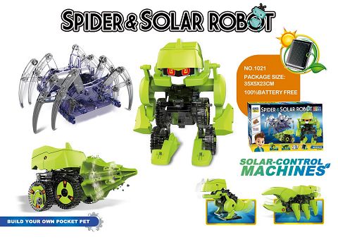 Spider robot and solar dinosaur robot