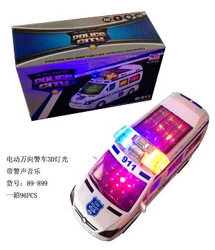 Electric universal police vehicle police voice english song 3d lighting