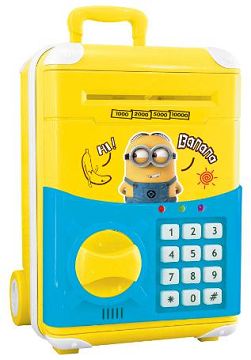 Minions automatically roll money pull bar box password money machine
