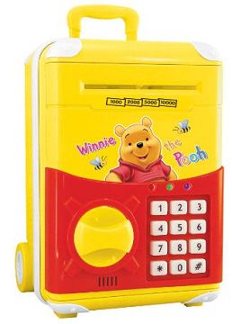 Winnie-the-pooh automatic rolling bar box password money machine
