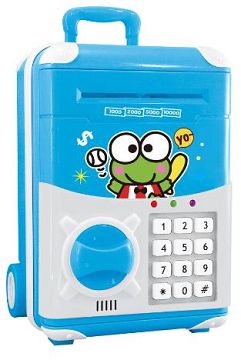 Big eye frog automatic roll money pull bar box password money machine