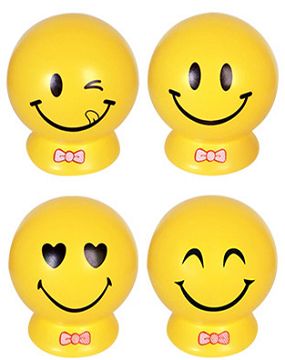 Happy smiling face piggy bank
