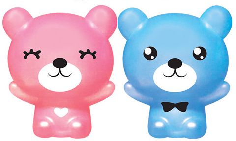 Cartoon transparent bear piggy bank