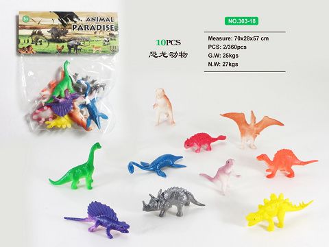 Ten dinosaur animals