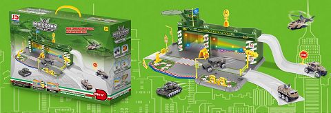 Military scene alloy car