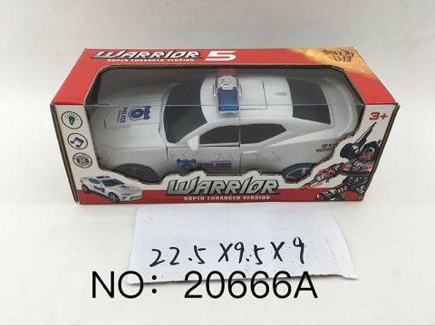 Electric police car with lights