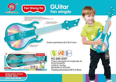 Light music guitar blue