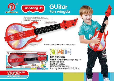 Light music guitar red