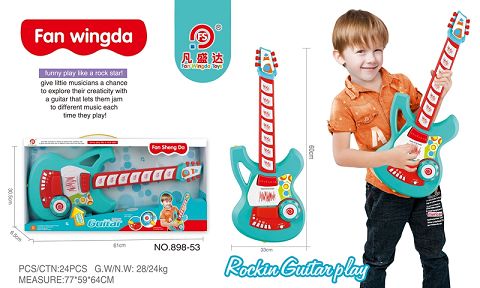 Multi-function induction electric guitar blue (multiple music mode switching, induction, puzzle, singing)
