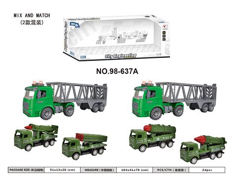 1:14 inertial military tractor (with lights and music)