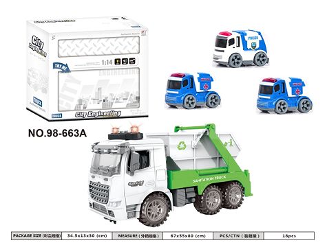 1:14 inertial sanitation vehicles packed in boxes (with light music)