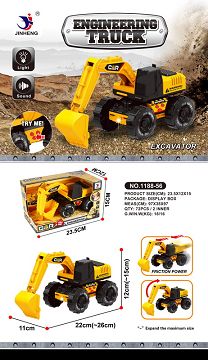 INERTIA EXCAVATOR (WITH THREE LR44 BUTTON BATTERIES FOR IC LIGHT SOUND PACKAGE)