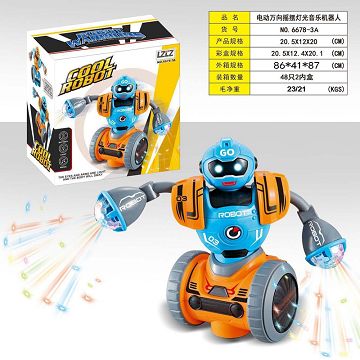Electric universal vs light and music robot (2-color hybrid)