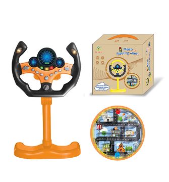 Racing steering wheel electric maze bead game