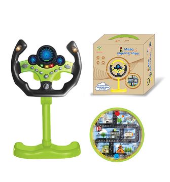 Racing steering wheel electric maze bead game
