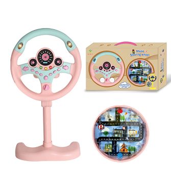Steering wheel electric maze beads game