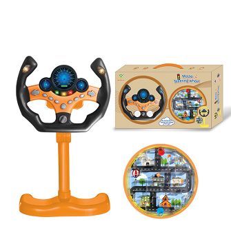 Racing steering wheel electric maze bead game