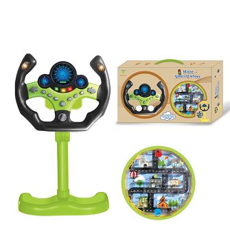 Racing steering wheel electric maze bead game