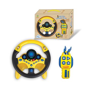 The steering wheel U-base drives a combined 360 rotation