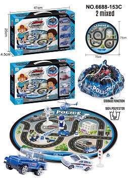 Carpet storage bag + alloy police car