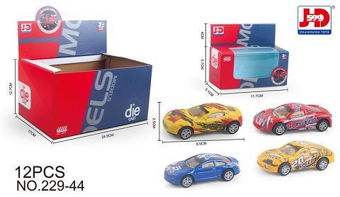 Alloy Boomerang sports car 12PCS