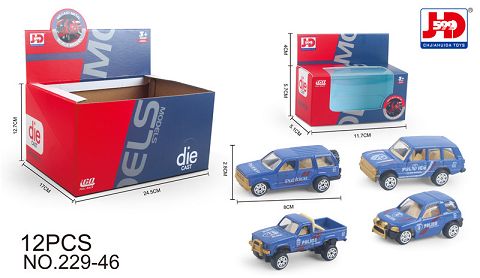 Alloy police car 12PCS