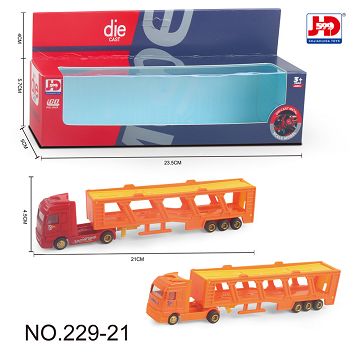 Alloy double trailer red, orange