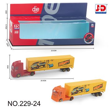 Alloy container tractors red, orange