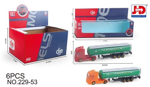 Alloy tank tow 6PCS red, orange