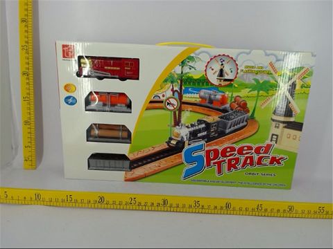 Assembled electric light and music track car