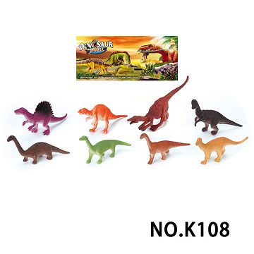 Eight 3-inch solid dinosaur sets