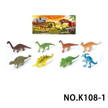 Eight 3-inch solid dinosaur sets