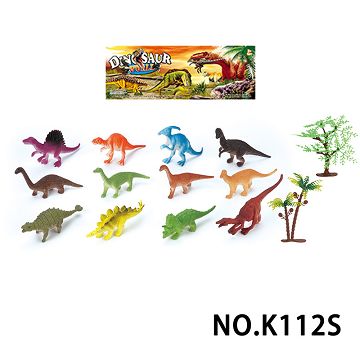 12 3-inch solid dinosaur tree suit