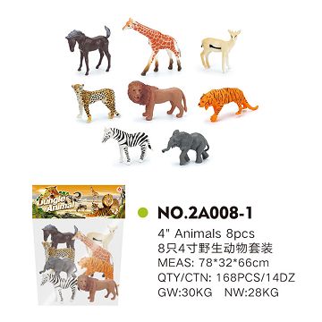8 4-inch wildlife set
