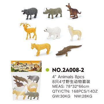 8 4-inch wildlife set