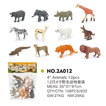 12 4-inch wildlife set