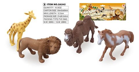 Set of 4 5-inch wild animals