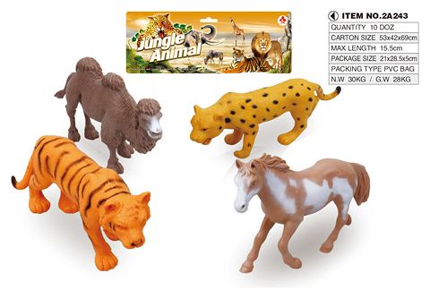 Set of 4 5-inch wild animals