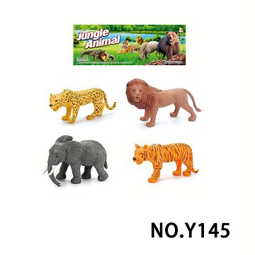 Set of 4 6 "wild animals