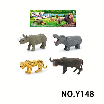 Set of 4 6 "wild animals