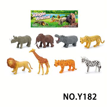 Set of 8 6 "wild animals