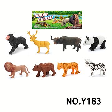 Set of 8 6 "wild animals