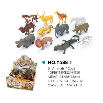 12 5-inch wild animal boxes