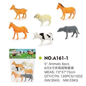 6 "farm animal set