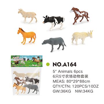 6 "farm animal set