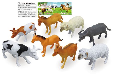8 "farm animal set