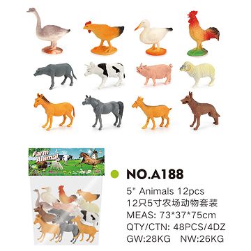 12 "farm animal set