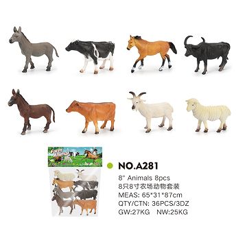 8 "farm animal set